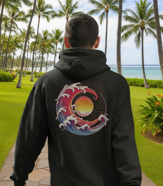 Sun Wave Hawaii Hooded Sweatshirt - O'ahu Surf Company