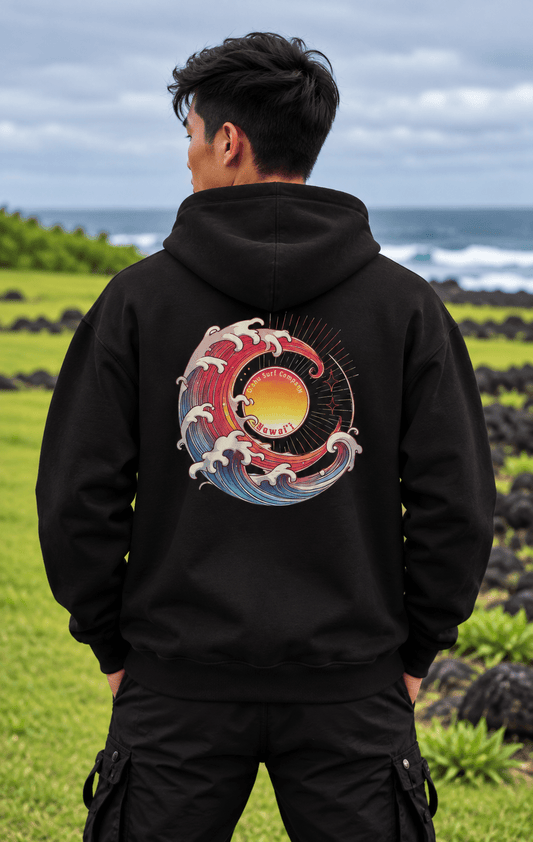 Sun Wave Hawaii Surf Hoodie Sweatshirt - O'ahu Surf Company