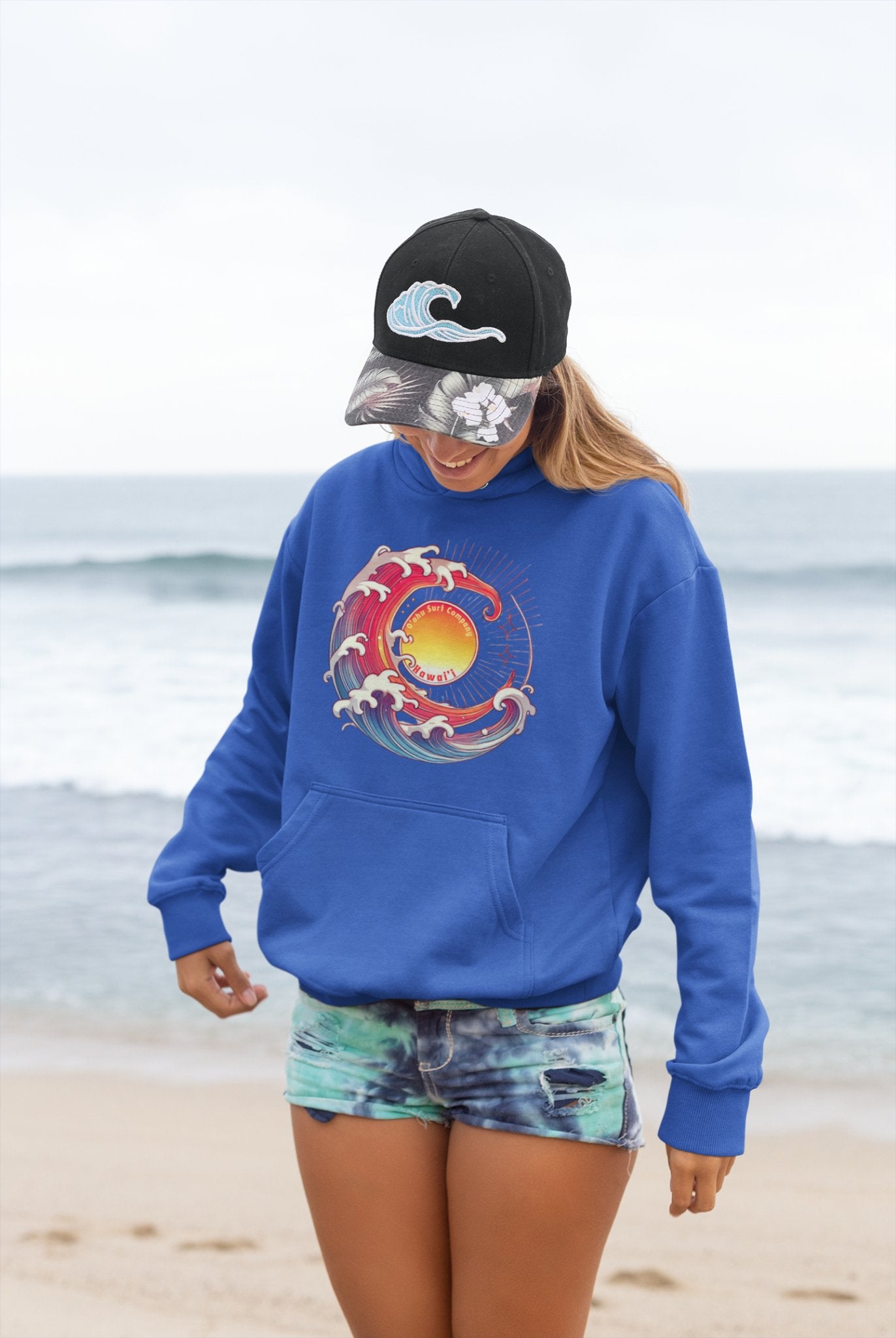 Sun Wave Hawaii Women's Unisex Hoodie Sweatshirt - O'ahu Surf Company