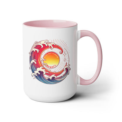Sun Wave Surf Hawaii Two - Tone Coffee Mug 15oz - O'ahu Surf Company
