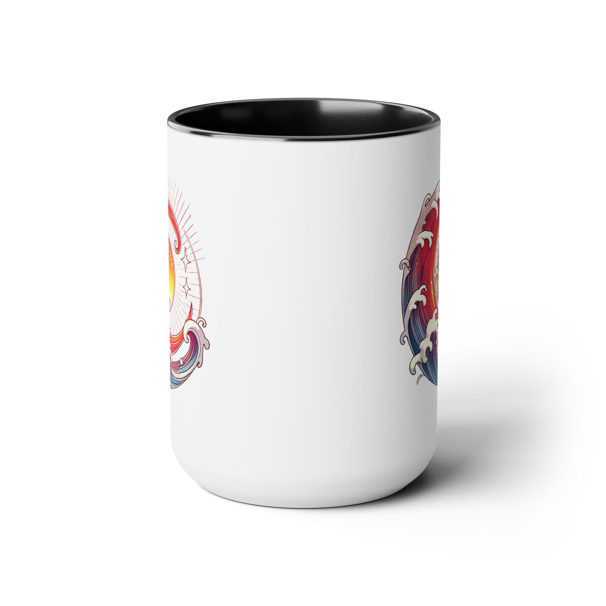 Sun Wave Surf Hawaii Two - Tone Coffee Mug 15oz - O'ahu Surf Company