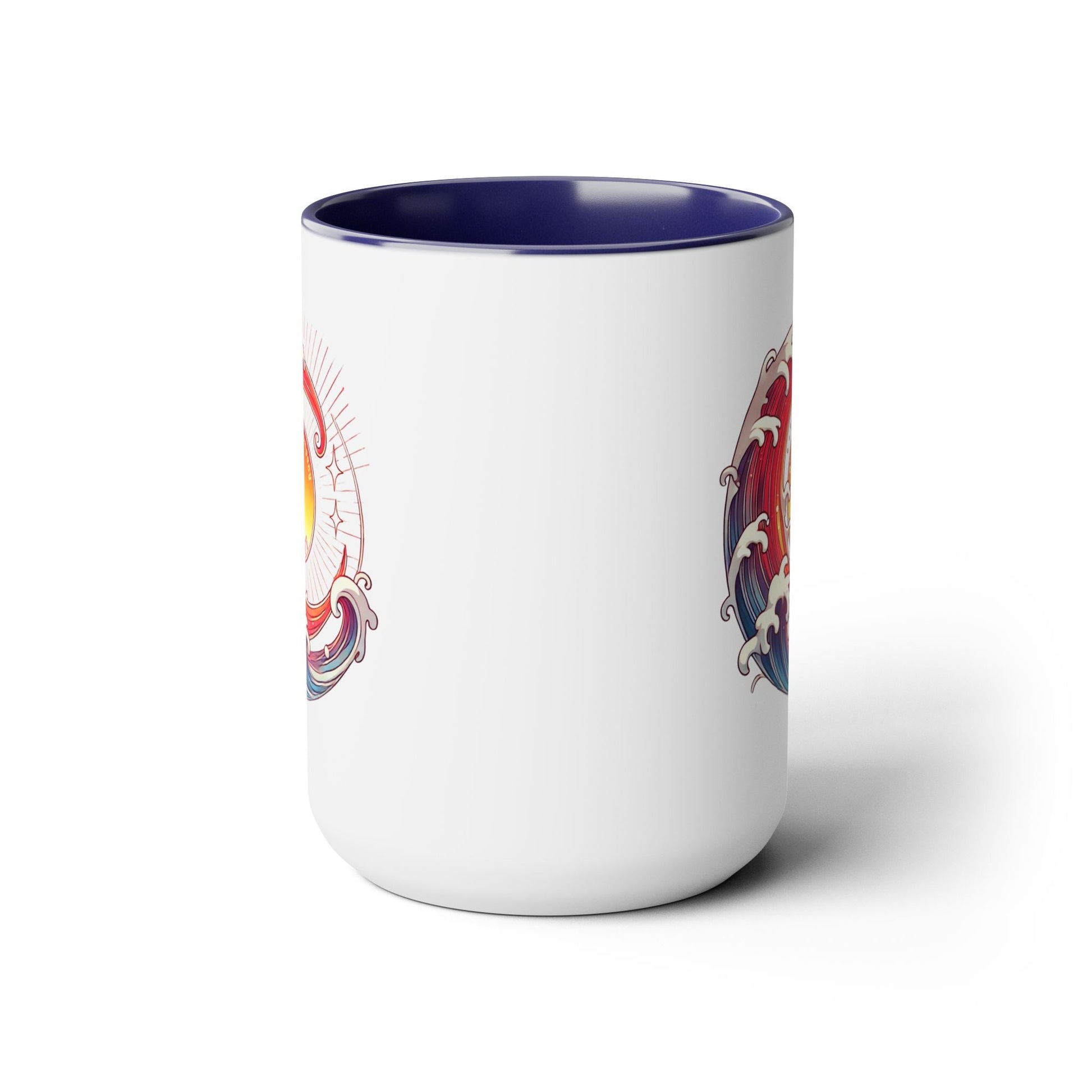 Sun Wave Surf Hawaii Two - Tone Coffee Mug 15oz - O'ahu Surf Company