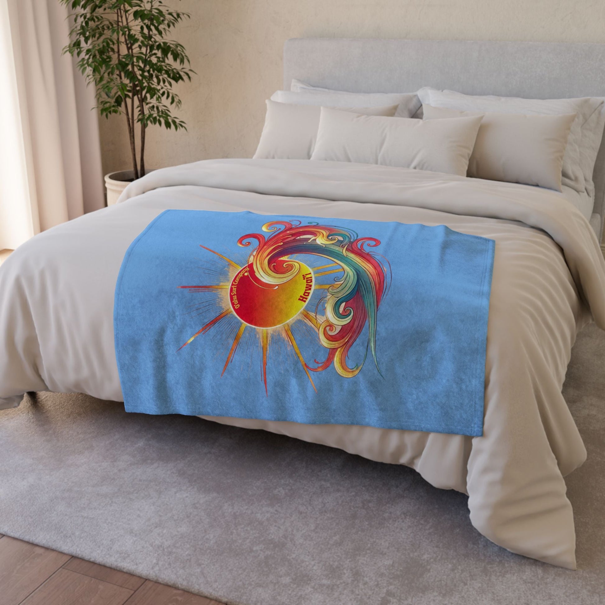 Sunshine and Surf Hawaii Throw Blanket - O'ahu Surf Company