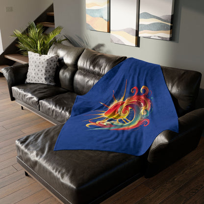 Sunshine and Surf Hawaii Throw Blanket - Dark Blue - O'ahu Surf Company