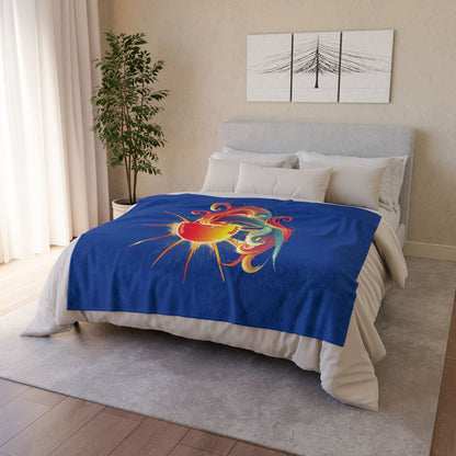 Sunshine and Surf Hawaii Throw Blanket - Dark Blue - O'ahu Surf Company