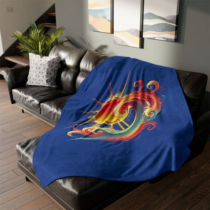 Sunshine and Surf Hawaii Throw Blanket - Dark Blue - O'ahu Surf Company