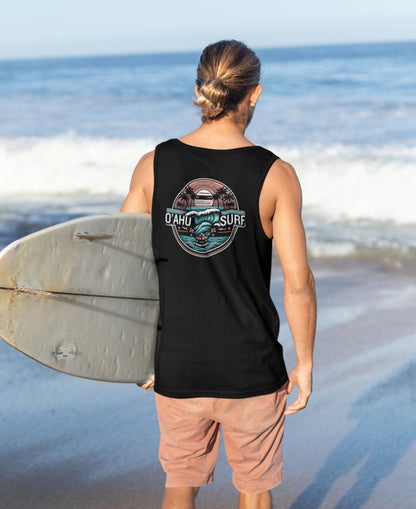 Surf Tank Top Men's Oahu Hawaii Ocean Wave - O'ahu Surf Company