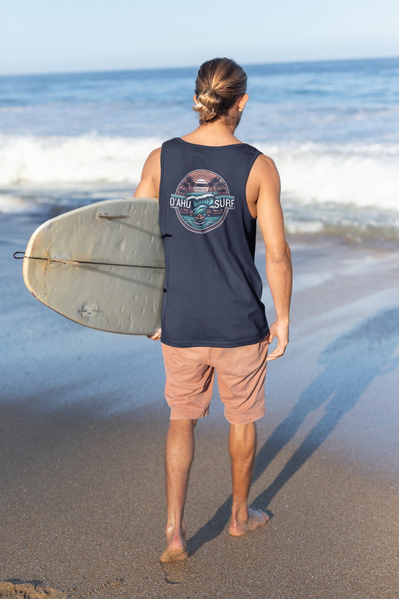 Surf Tank Top Men's Oahu Hawaii Ocean Wave - O'ahu Surf Company