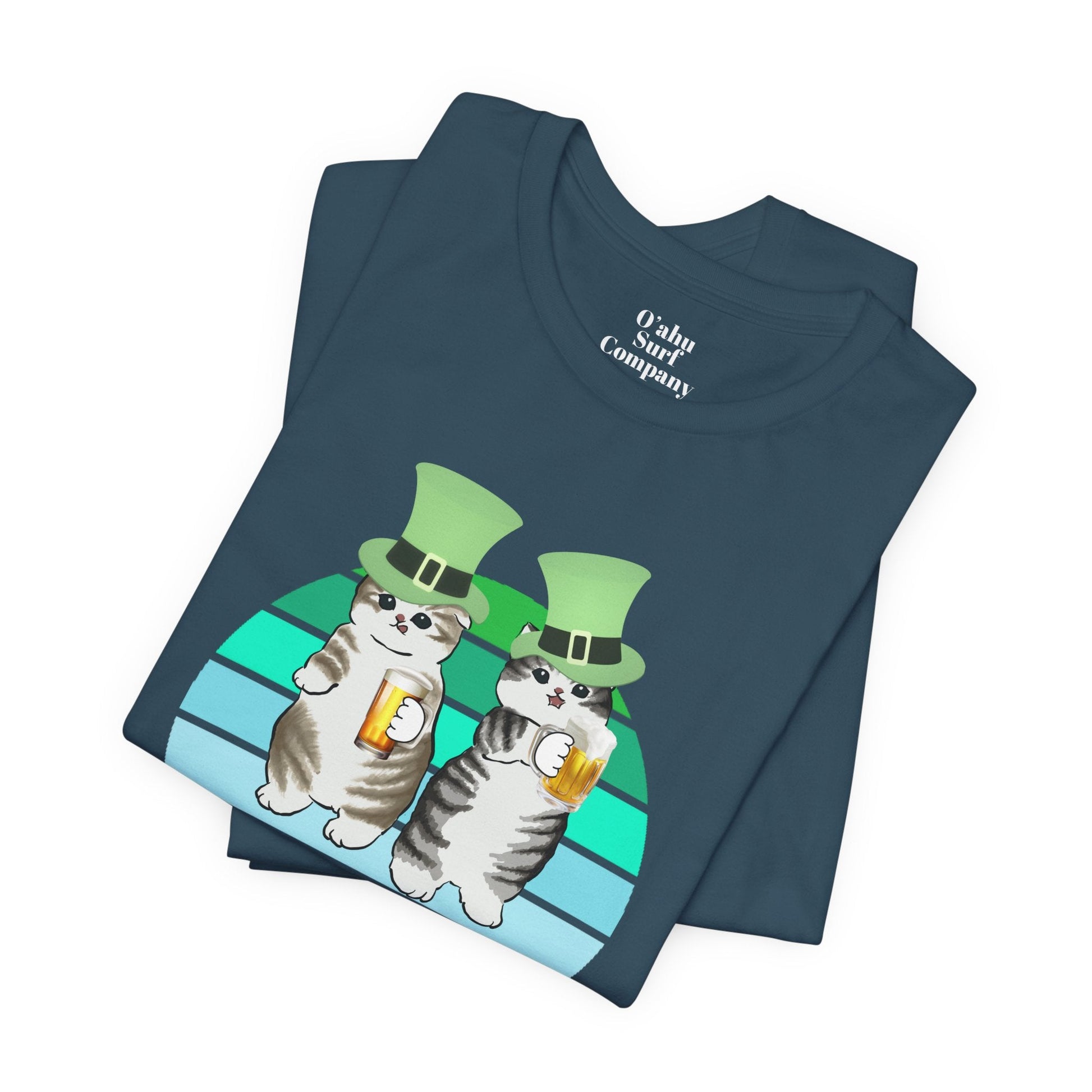 Test St. Patrick's Day Cats Drinking Beer Funny T-Shirt - O'ahu Surf Company