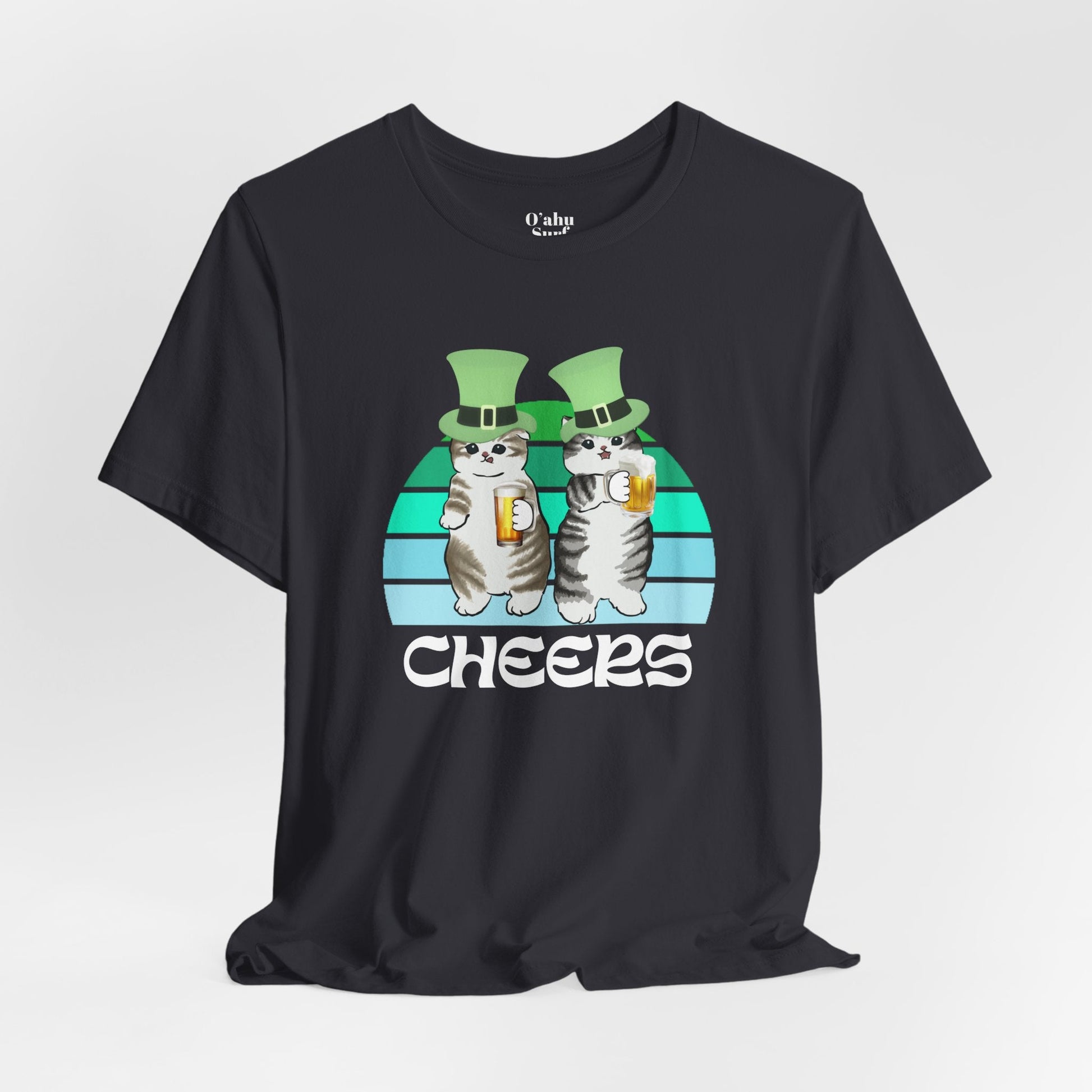 Test St. Patrick's Day Cats Drinking Beer Funny T-Shirt - O'ahu Surf Company