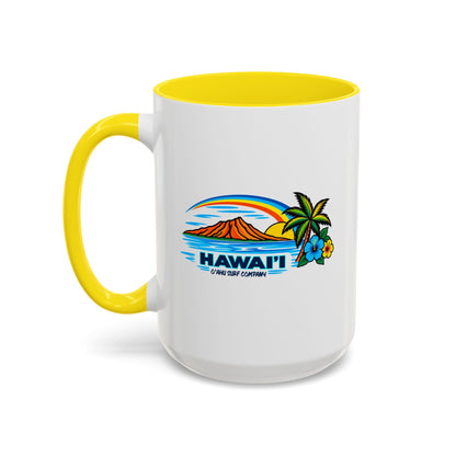 Waikiki Beach Hawaii Coffee Mug 15oz – Diamond Head Tropical Design - O'ahu Surf Company