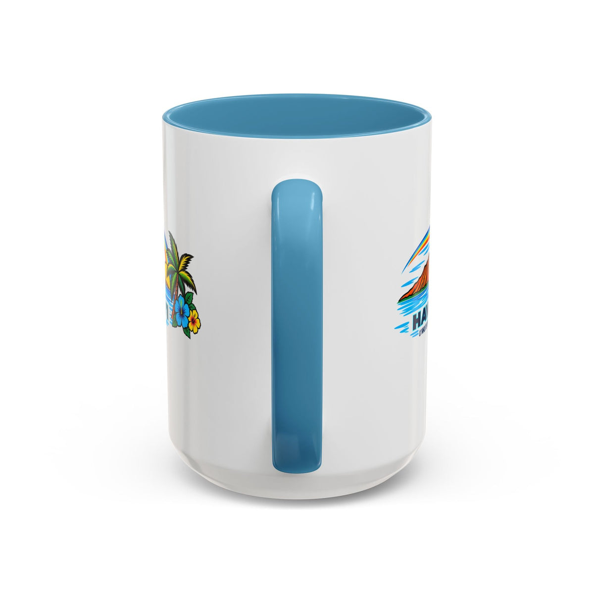Waikiki Beach Hawaii Coffee Mug 15oz – Diamond Head Tropical Design - O'ahu Surf Company