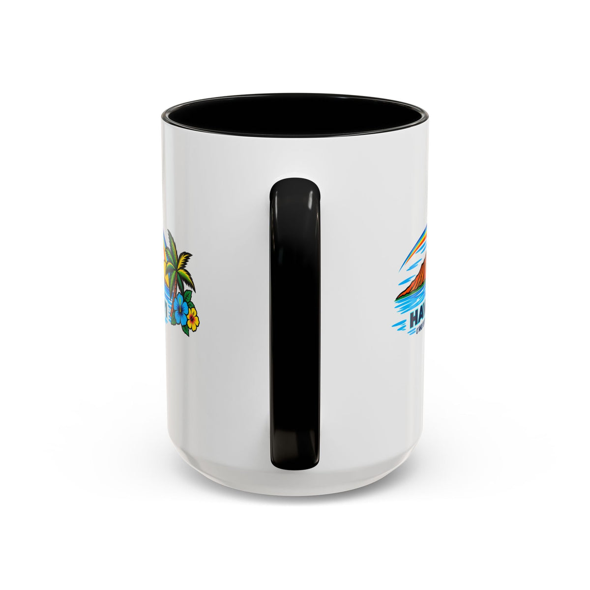 Waikiki Beach Hawaii Coffee Mug 15oz – Diamond Head Tropical Design - O'ahu Surf Company