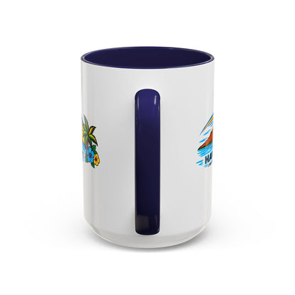 Waikiki Beach Hawaii Coffee Mug 15oz – Diamond Head Tropical Design - O'ahu Surf Company