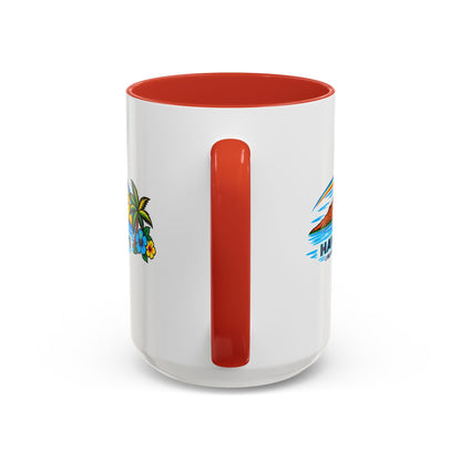 Waikiki Beach Hawaii Coffee Mug 15oz – Diamond Head Tropical Design - O'ahu Surf Company