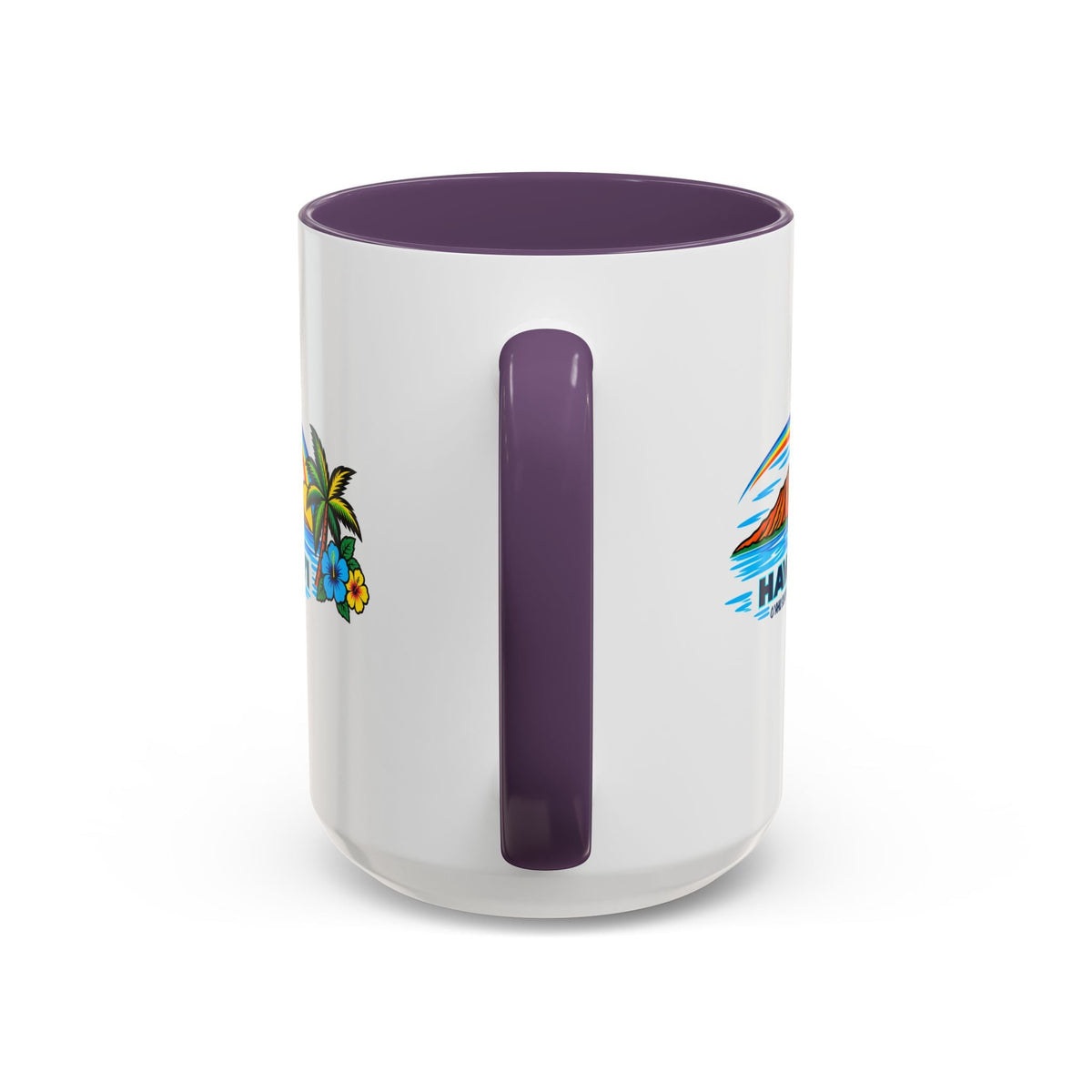 Waikiki Beach Hawaii Coffee Mug 15oz – Diamond Head Tropical Design - O'ahu Surf Company
