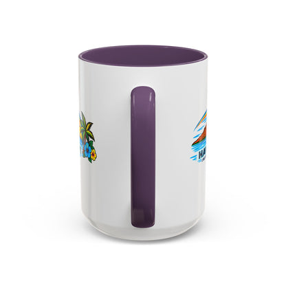 Waikiki Beach Hawaii Coffee Mug 15oz – Diamond Head Tropical Design - O'ahu Surf Company