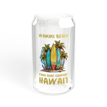 Waikiki Beach Hawaii Sipper Glass - O'ahu Surf Company