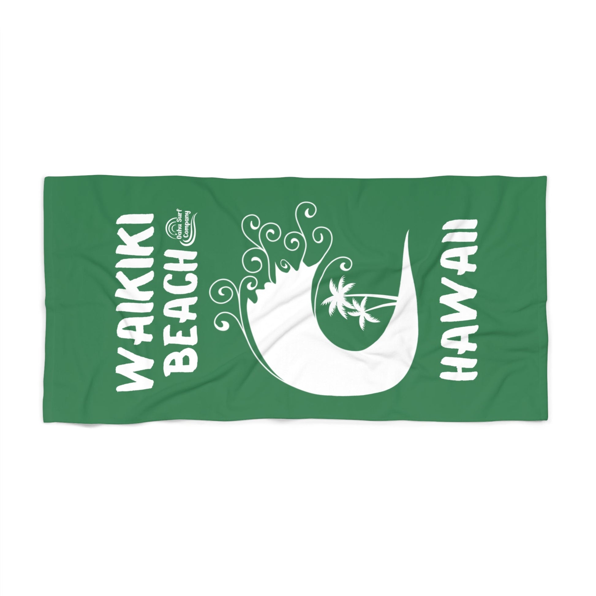 Waikiki Beach Hawaii Towel – Island Green - O'ahu Surf Company