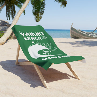Waikiki Beach Hawaii Towel – Island Green - O'ahu Surf Company