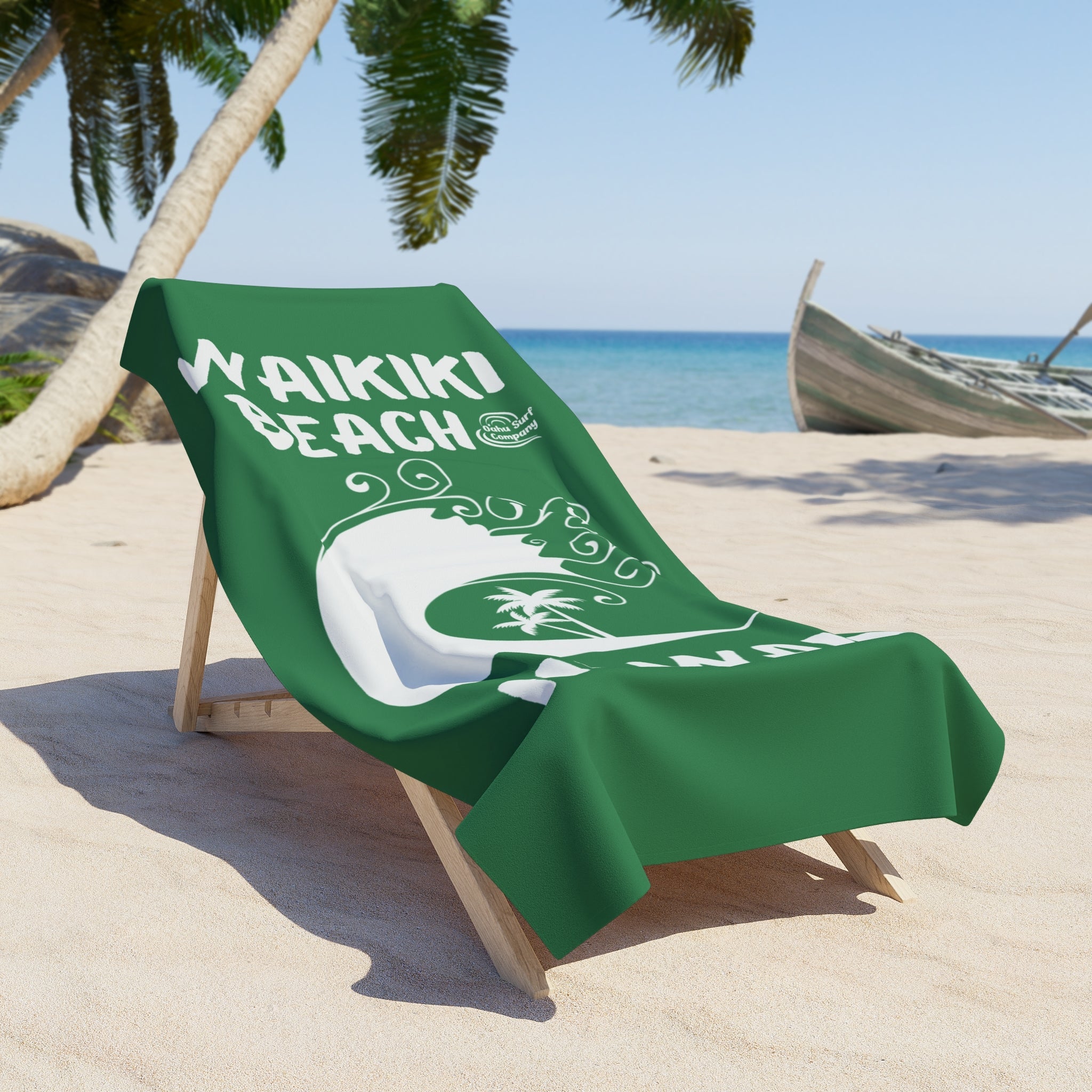 Waikiki Beach Hawaii Towel | O'ahu Surf Company