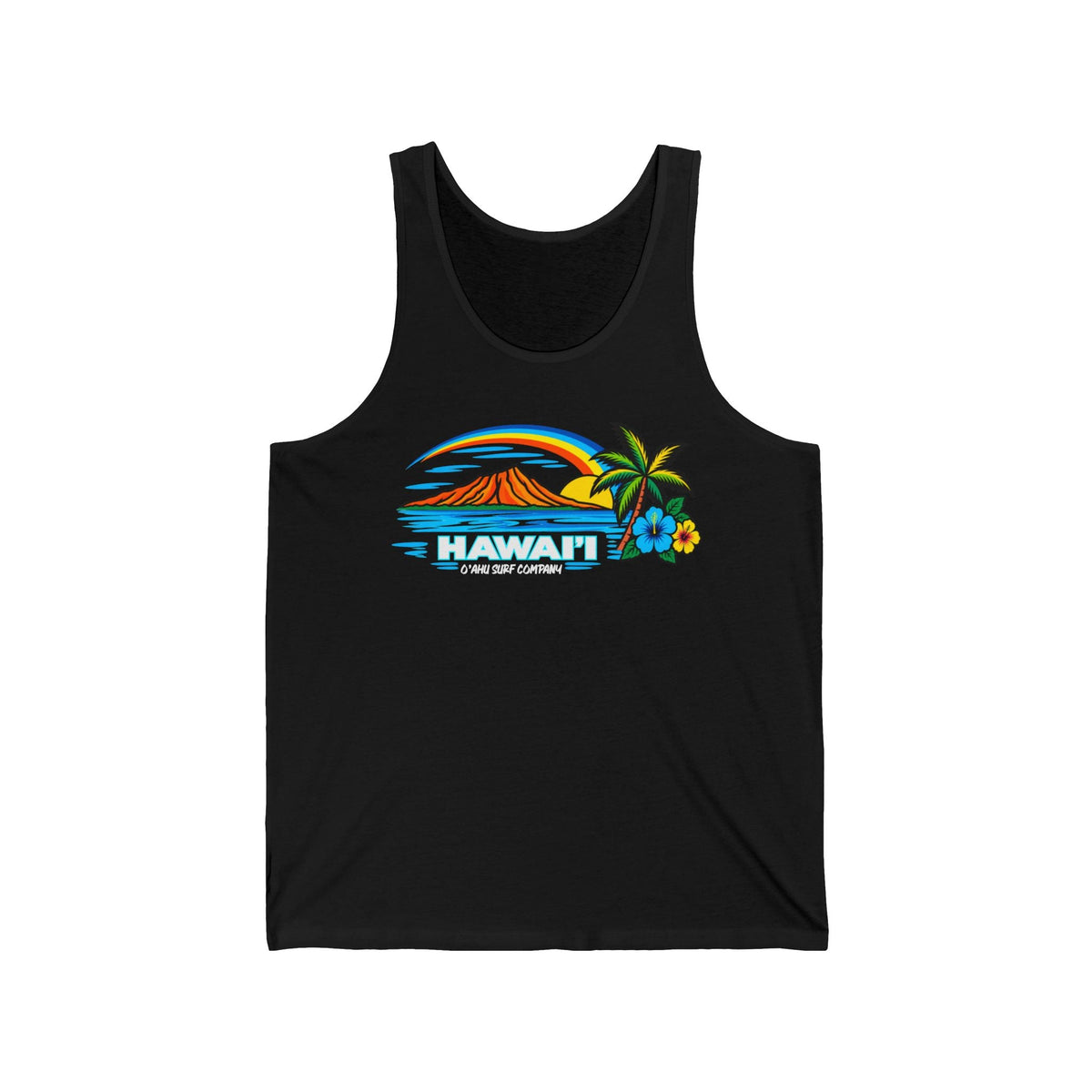 Waikiki Beach Hawaii Tropical Tank Top - O'ahu Surf Company