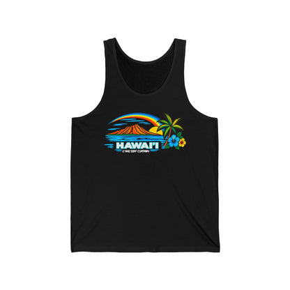 Waikiki Beach Hawaii Tropical Tank Top - O'ahu Surf Company