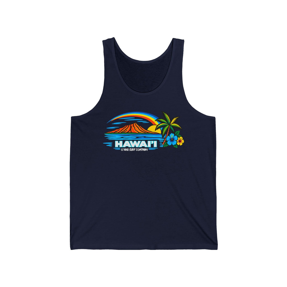 Waikiki Beach Hawaii Tropical Tank Top - O'ahu Surf Company