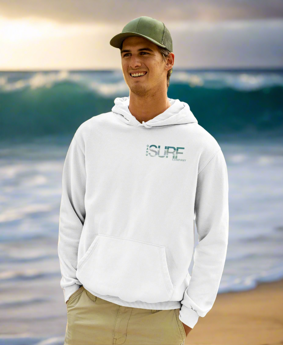 Backflip Off the Cliff Dive Moon Men's Surf Hoodie