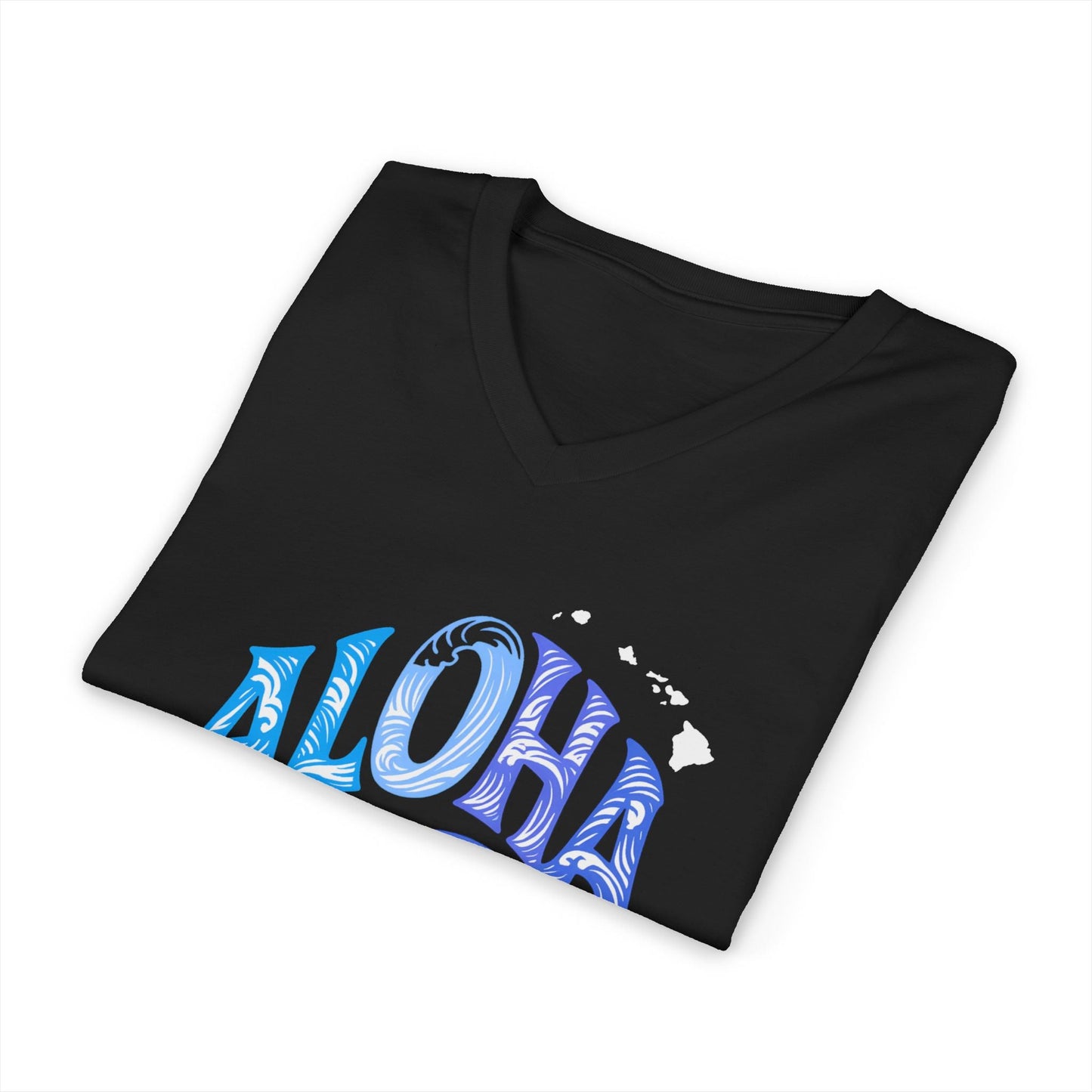 Women's Hawaii Ocean Wave V-Neck T-Shirt - O'ahu Surf Company