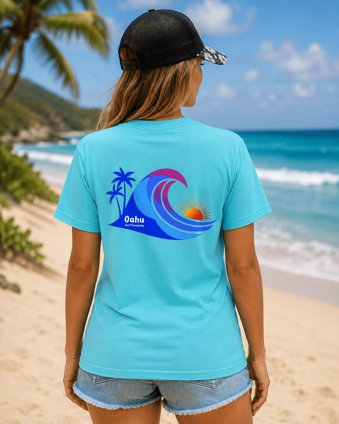 Women's Hawaii Wave T-Shirt - O'ahu Surf Company
