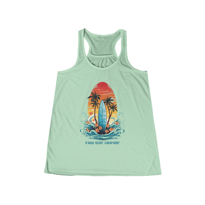 Oahu Hawaii Tropical Surf Flowy Racerback Women's Tank - O'ahu Surf Company