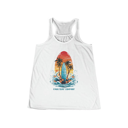 Oahu Hawaii Tropical Surf Flowy Racerback Women's Tank - O'ahu Surf Company
