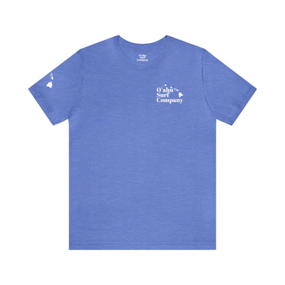 O'ahu Surf Company Aloha Hawaiian Islands T-shirt - Heather Columbia Blue