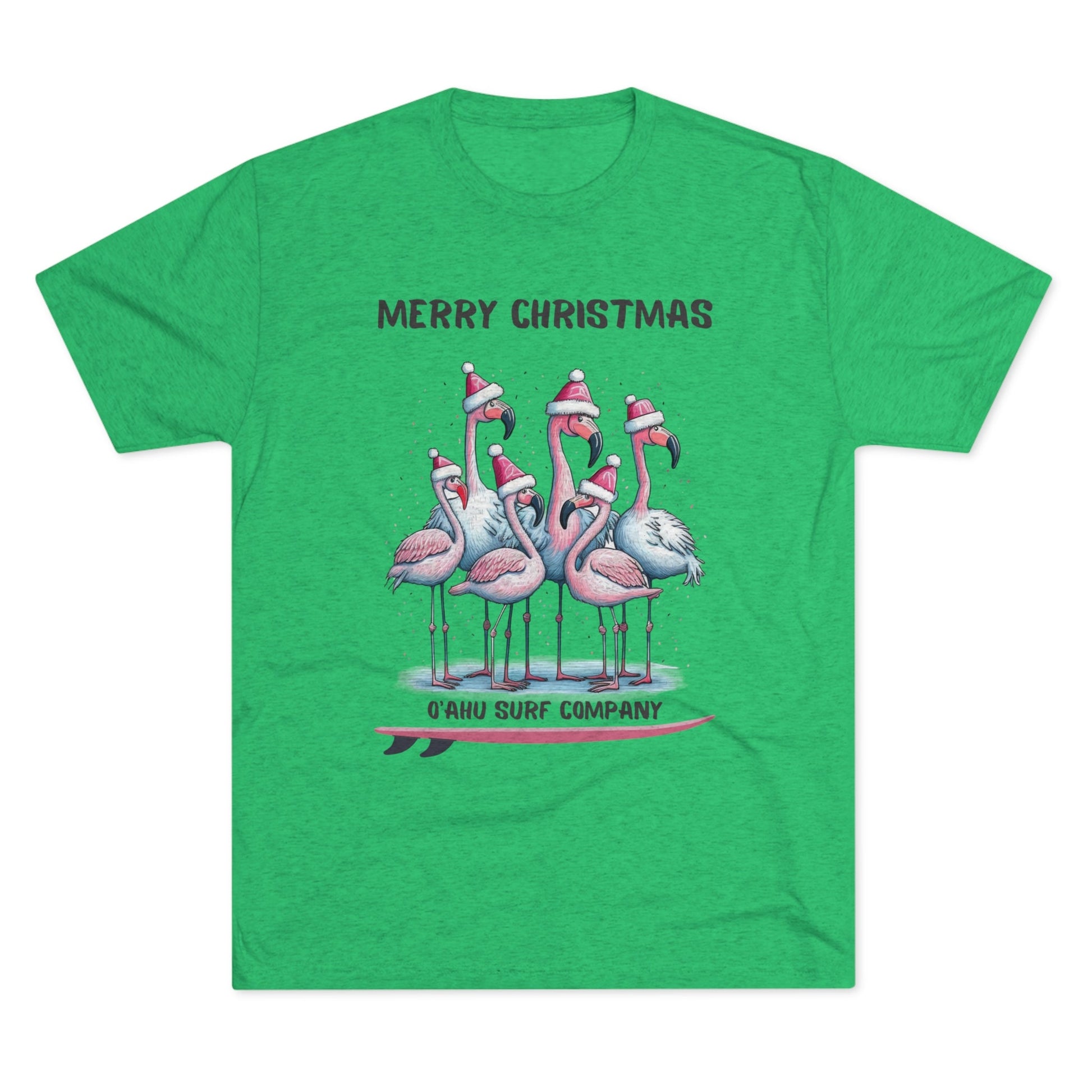 O'ahu Surf Company Christmas Flamingo Surf T-shirt - O'ahu Surf Company