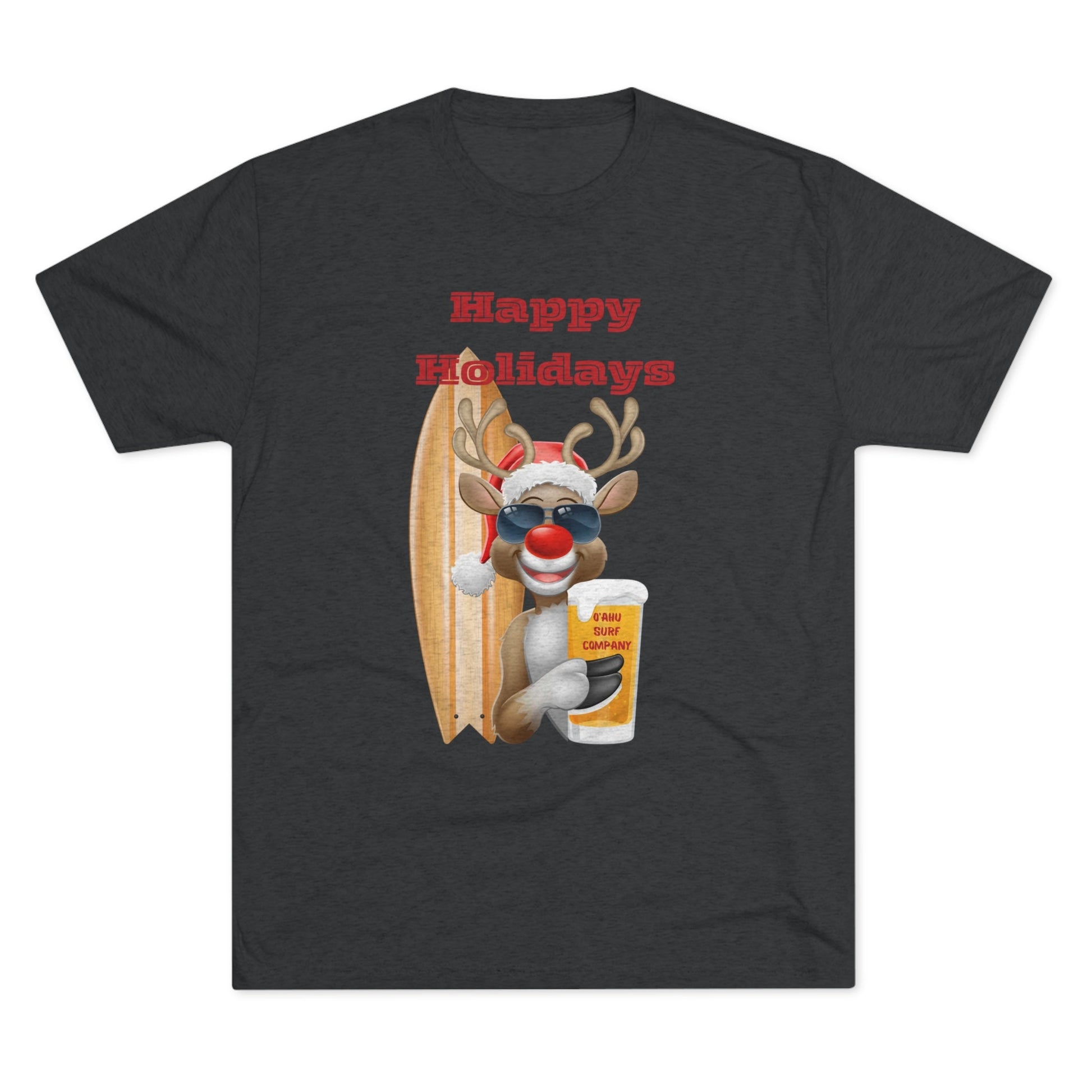 O'ahu Surf Company Happy Holidays Reindeer Surf Tee - O'ahu Surf Company