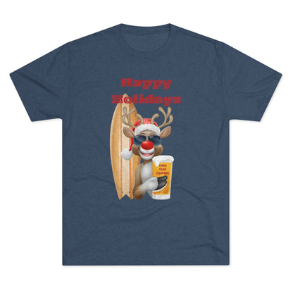 O'ahu Surf Company Happy Holidays Reindeer Surf Tee - O'ahu Surf Company