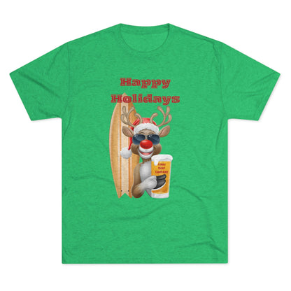 O'ahu Surf Company Happy Holidays Reindeer Surf Tee - O'ahu Surf Company