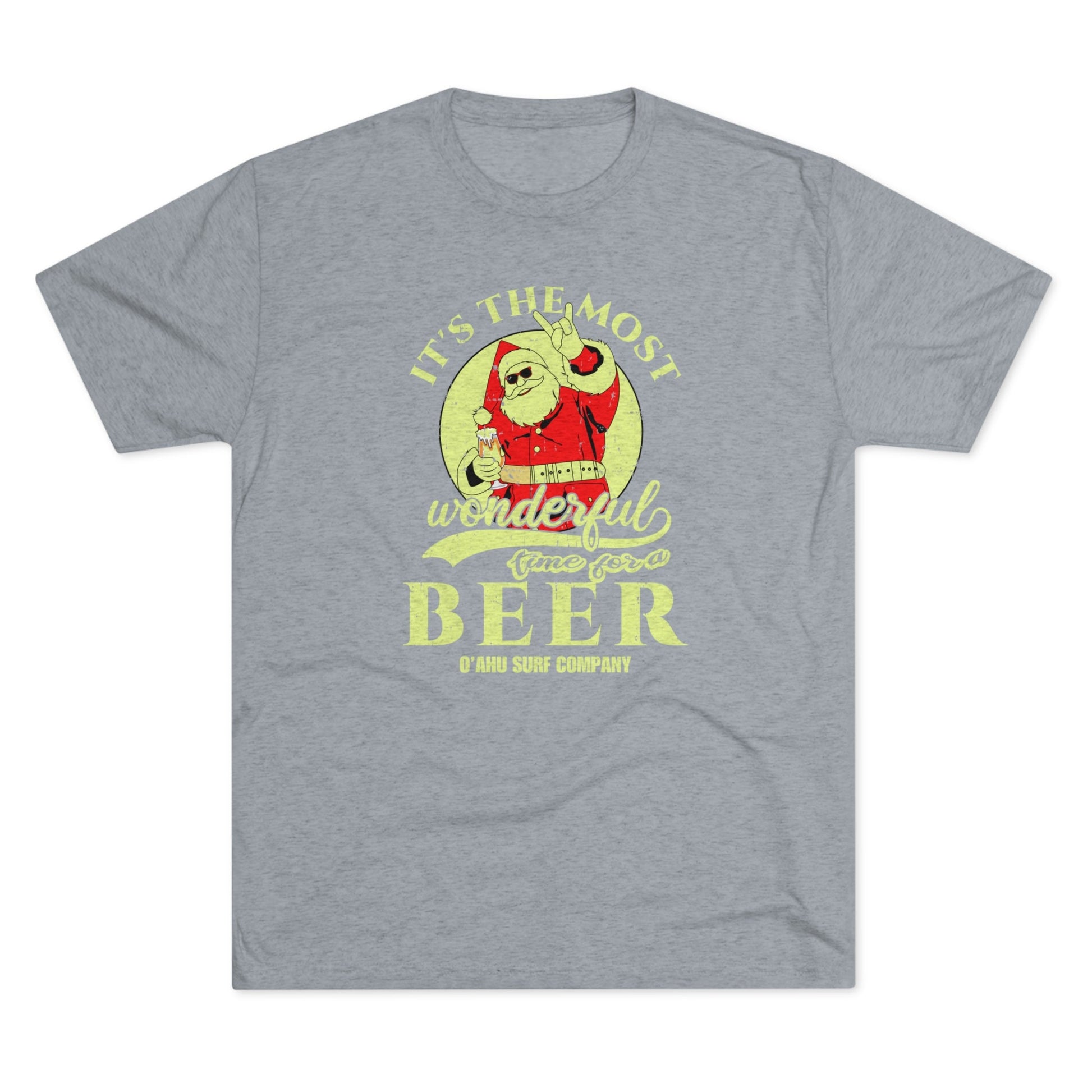 It's the Most Wonderful Time for a Beer T-shirt - O'ahu Surf Company.  Holiday drinking shirt.