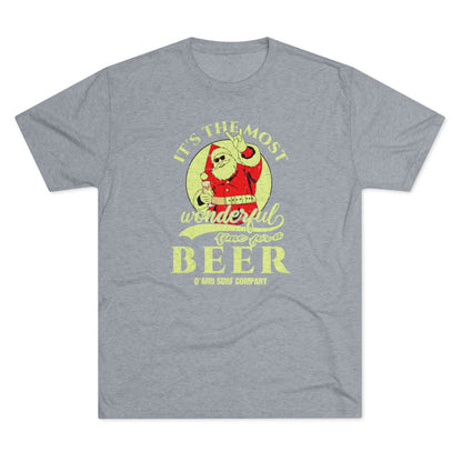 It's the Most Wonderful Time for a Beer T-shirt - O'ahu Surf Company.  Holiday drinking shirt.