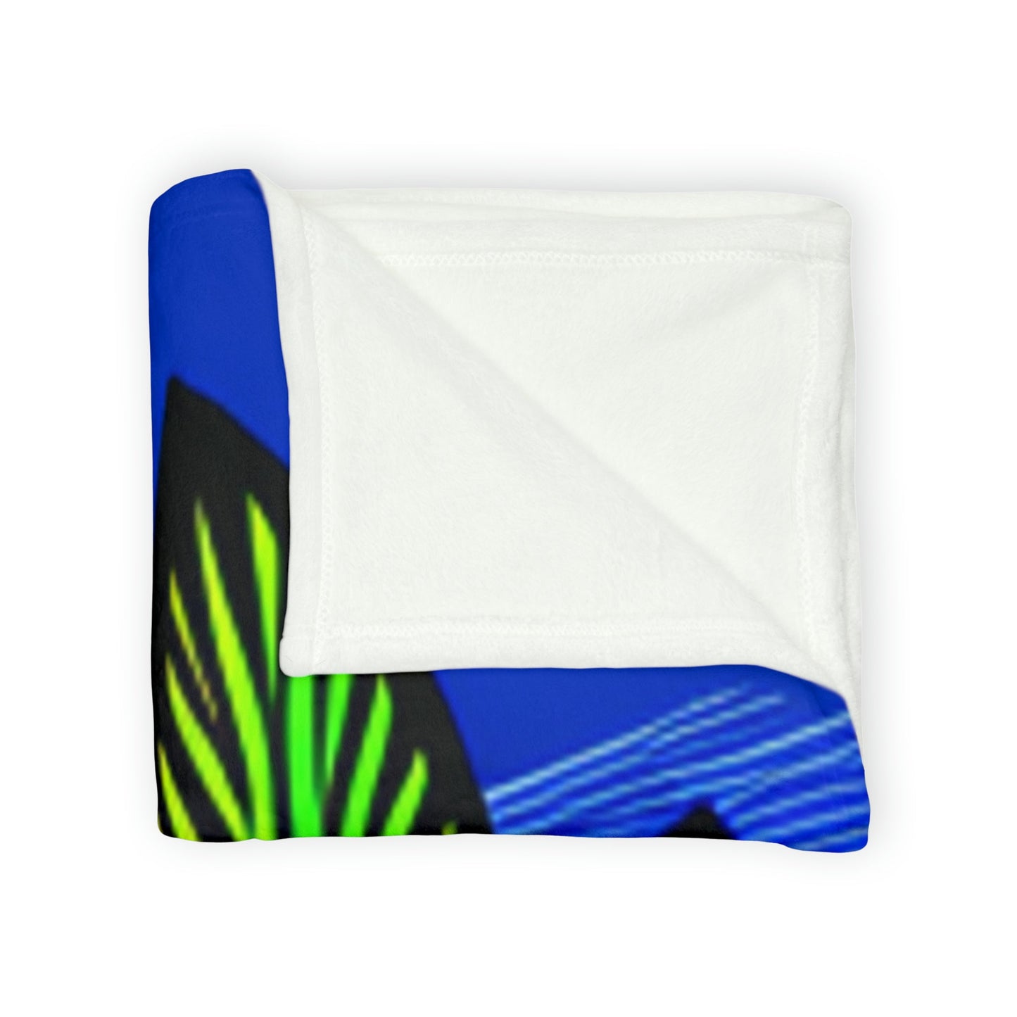 O'ahu Surf Company Rainbow Crater Blanket. Oahu Hawaii Diamond Head Crater throw blanket. With a rainbow over the island.