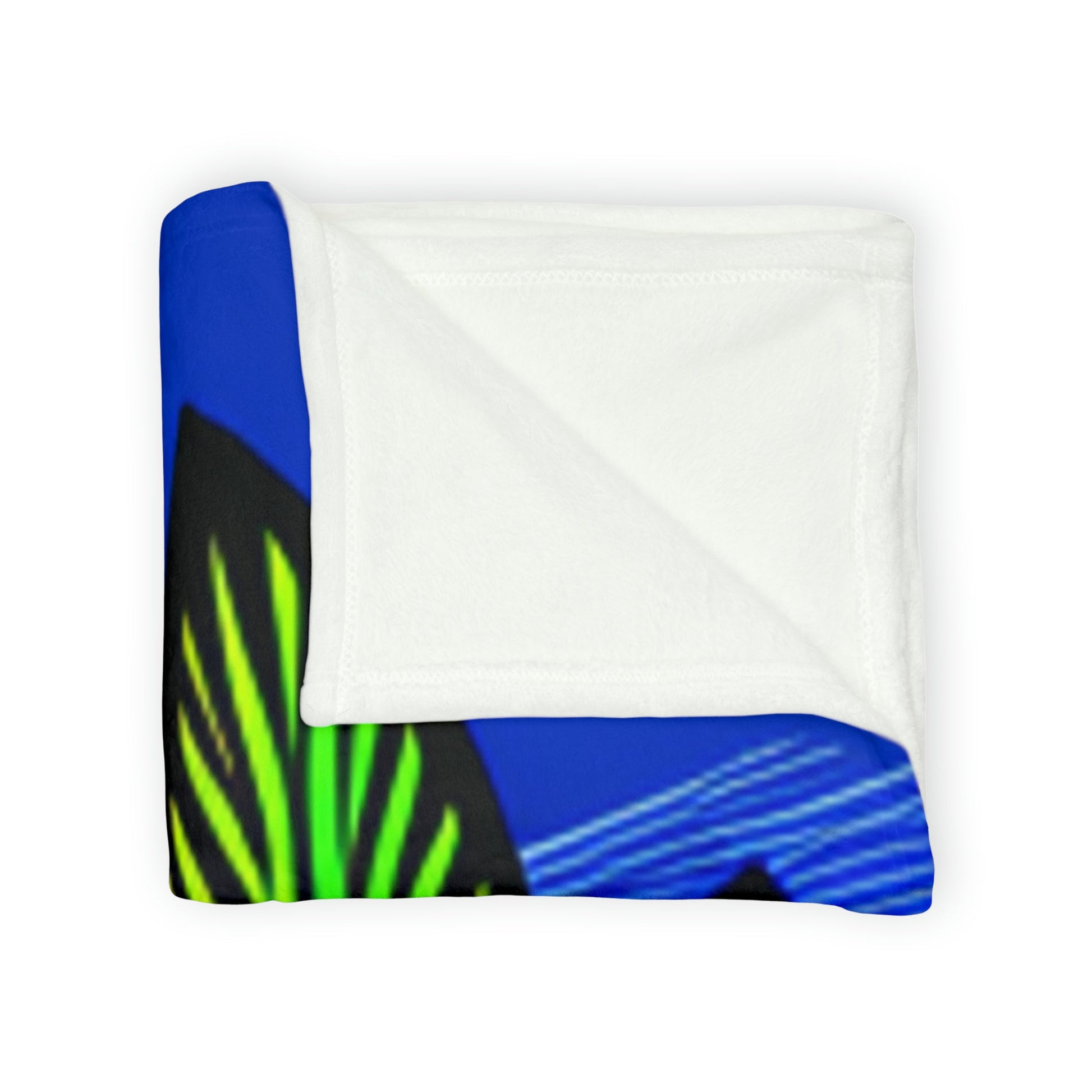 O'ahu Surf Company Rainbow Crater Blanket. Oahu Hawaii Diamond Head Crater throw blanket. With a rainbow over the island.