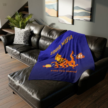 O'ahu Surf Company Squid Mafia Tropical Throw Blanket - O'ahu Surf Company