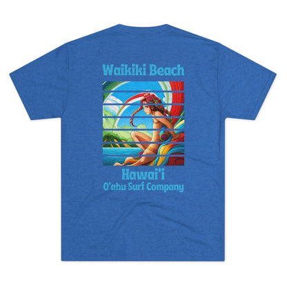 O'ahu Surf Company Waikiki Beach Hawaii Anime Girl T-shirt - O'ahu Surf Company