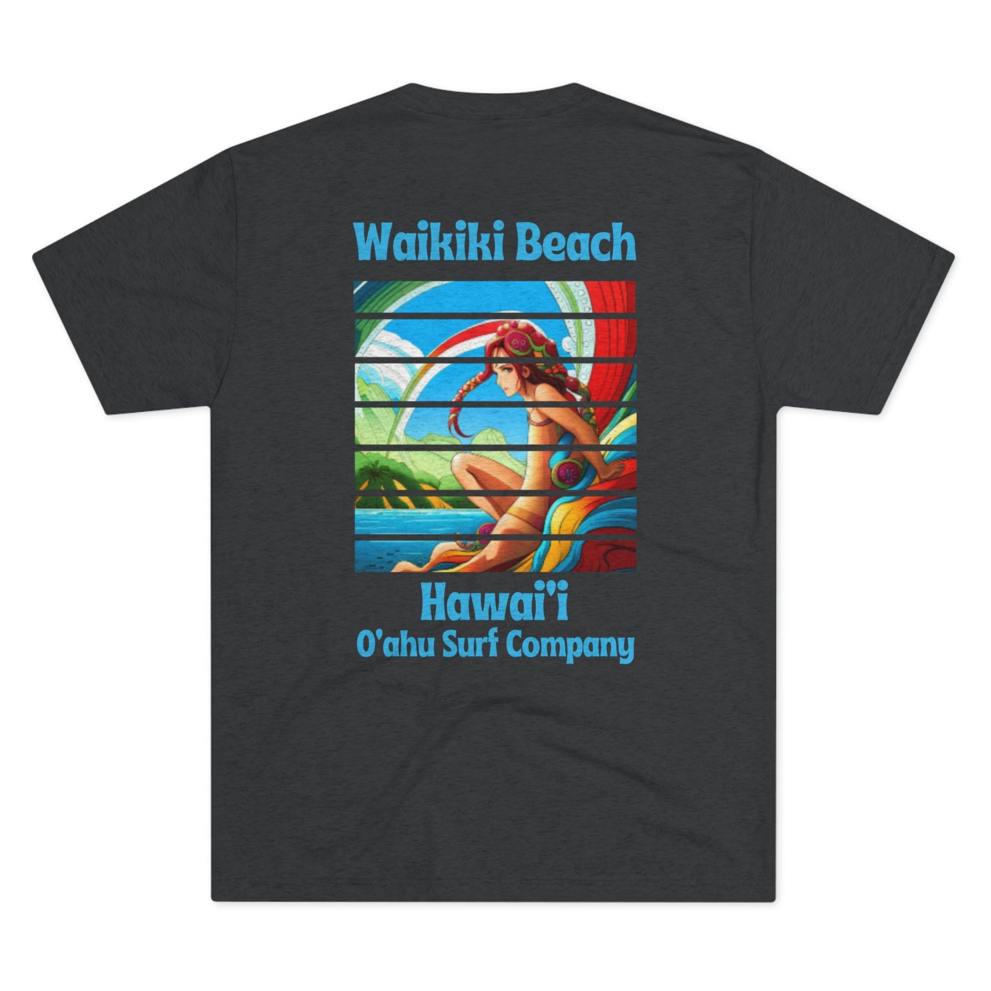 O'ahu Surf Company Waikiki Beach Hawaii Anime Girl T-shirt - O'ahu Surf Company