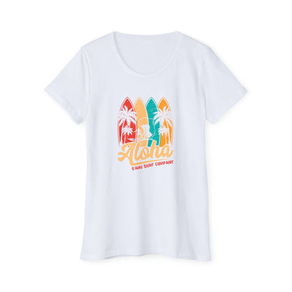 O'ahu Surf Company Women's Aloha Surfboard T-Shirt - O'ahu Surf Company