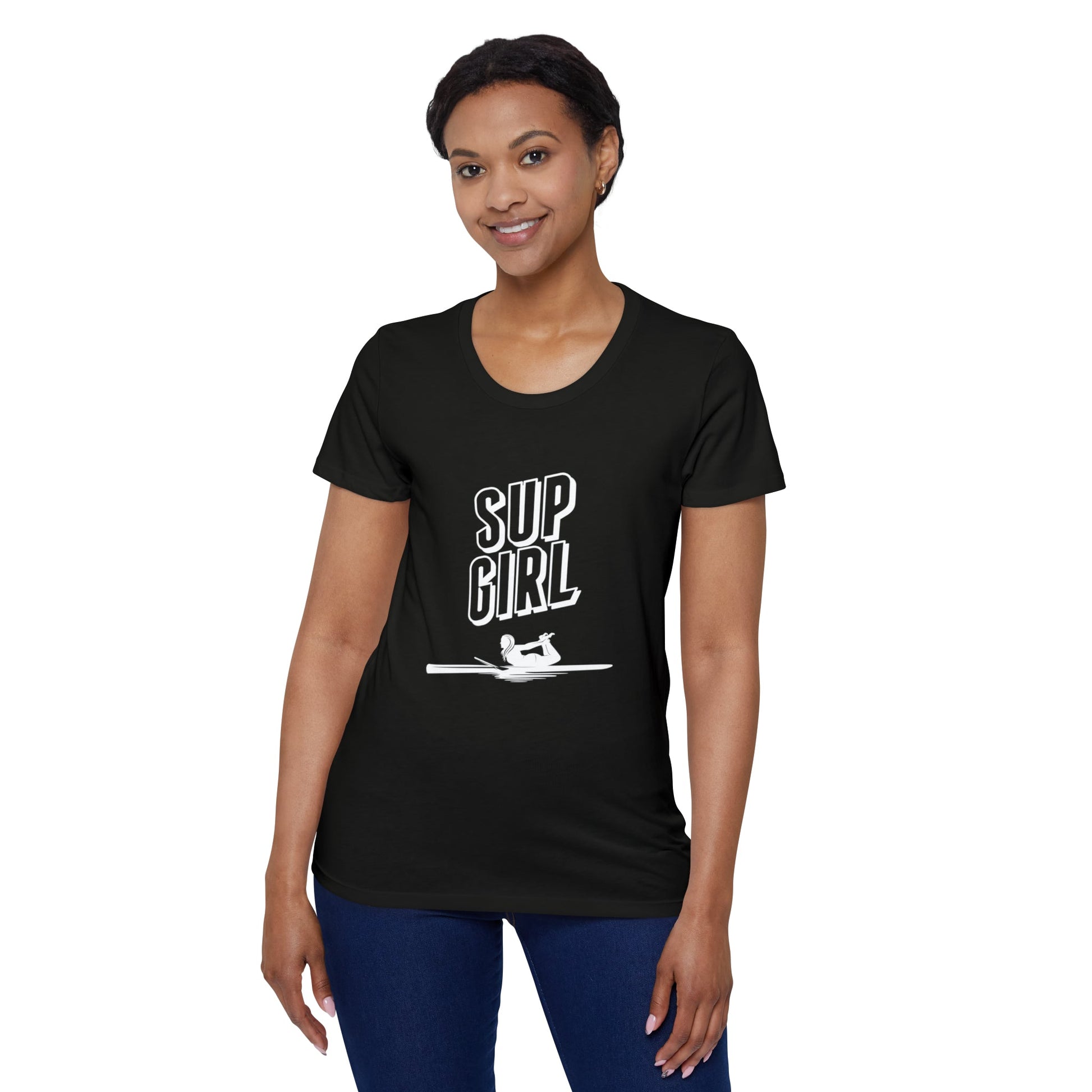 O'ahu Surf Company Women's SUP Girl Surfer T-Shirt - O'ahu Surf Company